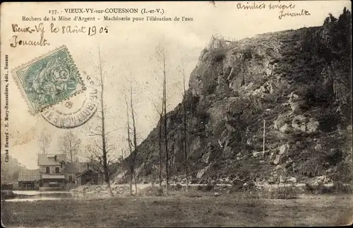 Ak Vieux Vy sur Couesnon Ille et Vilaine, Rochers de la Mine d'Argent