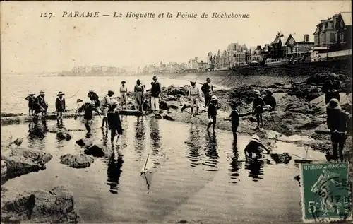 Ak Paramé Saint Malo Ille et Vilaine, La Hoguette, La Pointe de Rochebonne