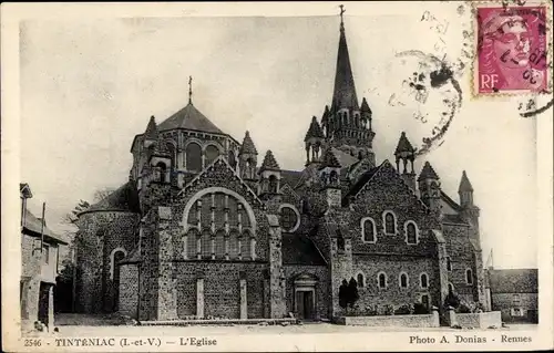 Ak Tinniac Ille et Vilaine, Die Kirche