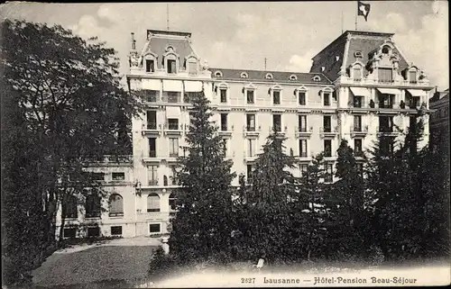 Ak Lausanne Kanton Waadt, Hotel-Pension Beau-Sejour