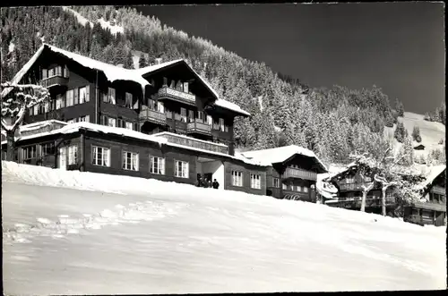 Ak Adelboden Kanton Bern Schweiz, Hotel-Pension Hari z. Schlegeli