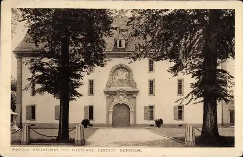 Ak Aarau Kanton Aargau, Zeughaus, General-Herzog-Denkmal
