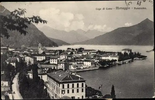 Ak Menaggio Lago di Como Lombardei, Panorama