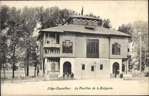 Ak Liège Lüttich Wallonien, Ausstellung, Der bulgarische Pavillon