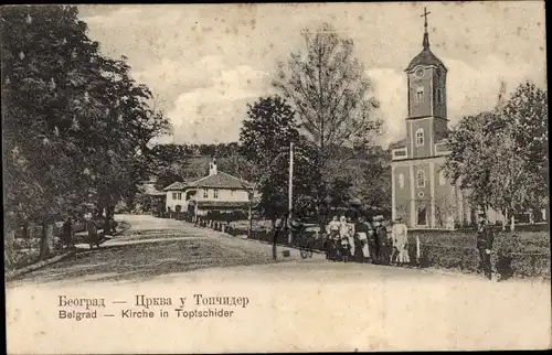 Ak Beograd Belgrad Serbien, Kirche, Toptschider