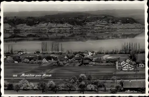 Ak Montilier Muntelier Kanton Freiburg, Gesamtansicht