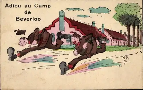 Künstler Ak Beverloo Beverlo Beringen Flandern Limburg, Abschied vom Beverloo Camp