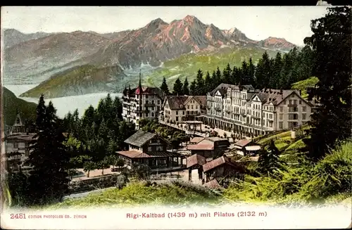 Ak Kanton Luzern Schweiz, Pilatus, Rigi-Kaltbad