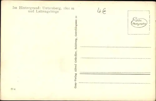 Ak Grödig in Salzburg, Untersberg bei Salzburg, Lattengebirge