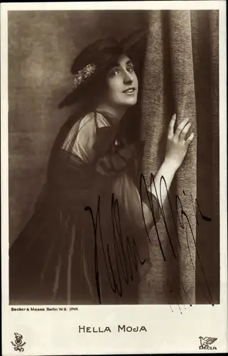 Ak Schauspielerin Hella Moja, Portrait, Autogramm