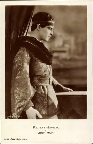 Ak Schauspieler Ramon Novarro in Ben Hur, Ross 64/8