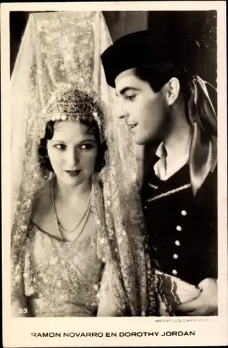 Ak Schauspieler Ramon Novarro, Schauspielerin Dorothy Jordan, Portrait