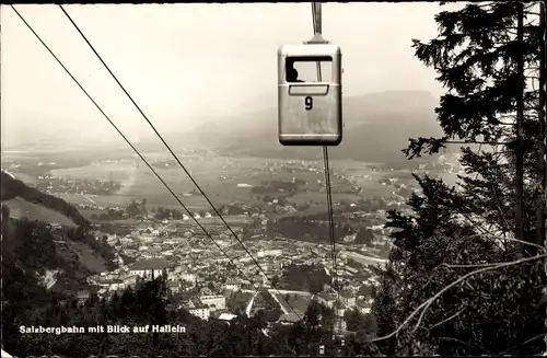 Ak Hallein in Salzburg, Salzbergbahn, Seilbahn, Panorama