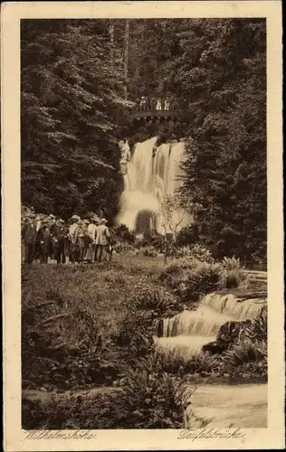 Ak Bad Wilhelmshöhe Kassel in Hessen, Teufelsbrücke