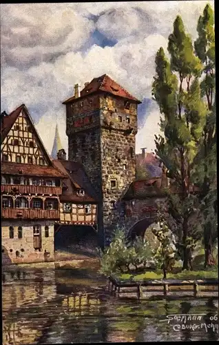 Künstler Ak Nürnberg in Mittelfranken Bayern, Henkersteg