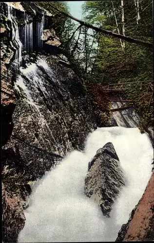 Ak Ramsau im Berchtesgadener Land Oberbayern, Wimbachklamm