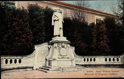 Ak Bonn am Rhein, Kaiser Wilhelm Denkmal