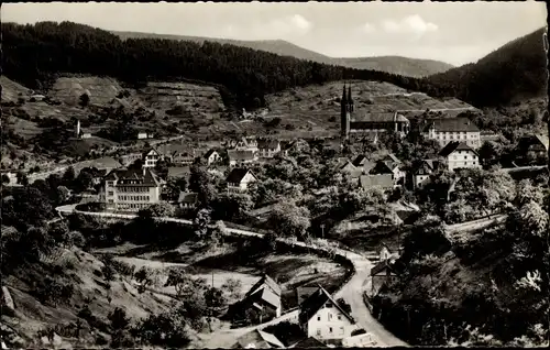 Ak Forbach im Schwarzwald, Totalansicht, Kirche