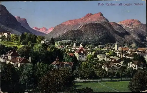 Ak Bad Reichenhall in Oberbayern, Ortsansicht, Kirche