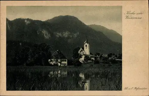 Ak Weißensee Füssen im Ostallgäu, Kirche