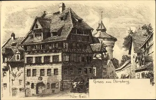 Künstler Ak Nürnberg in Mittelfranken Bayern, Dürer-Haus