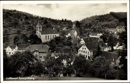 Ak Spiegelberg in Württemberg, Teilansicht, Kirche