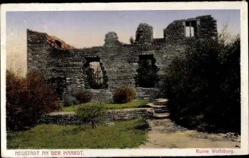 Ak Neustadt an der Haardt Neustadt an der Weinstraße, Ruine Wolfsburg