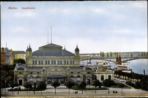 Ak Mainz am Rhein, Stadthalle