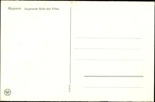 Ak Mainz am Rhein, Stadthalle