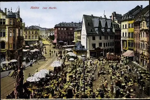 Ak Mainz am Rhein,  Markt