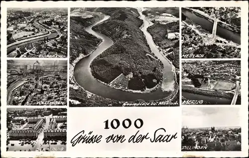 Ak Mettlach im Saarland, Merzig, Dillingen, Saarschleife, Völklingen, Saarbrücken, Saarlouis