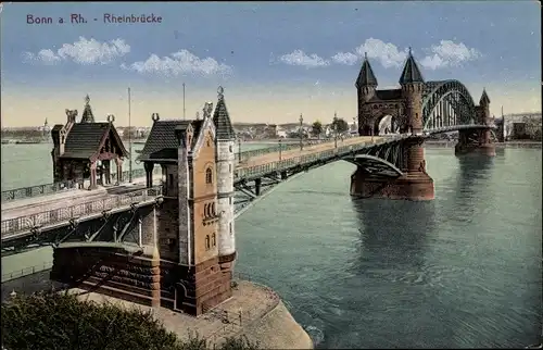 Ak Bonn am Rhein, Rheinbrücke