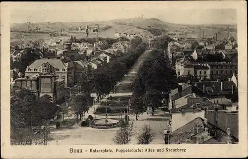 Ak Bonn am Rhein, Kaiserplatz, Poppelsdorfer Allee, Kreuzberg