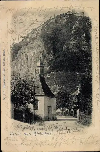 Ak Rhöndorf Bad Honnef am Rhein, Kapelle, Drachenfels