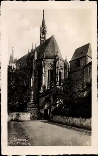 Ak Altenburg in Thüringen, Schlosseingang, Kirche