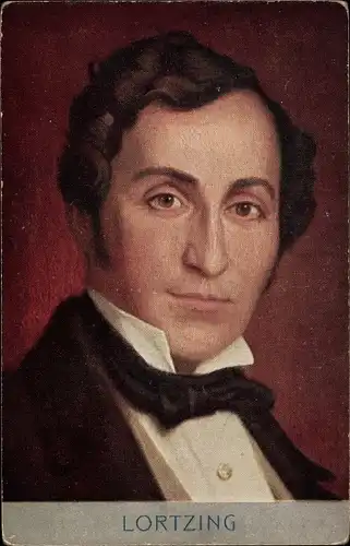 Künstler Ak Portrait des Komponisten Albert Lortzing