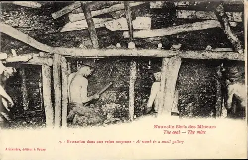 Ak Nouvelle Serie des Mineurs, Extraktion im mittleren Stil