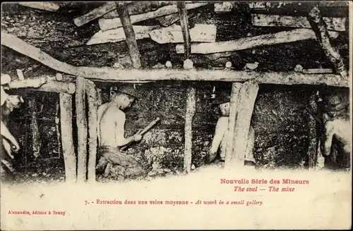 Ak Nouvelle Serie des Mineurs, Extraktion im mittleren Stil