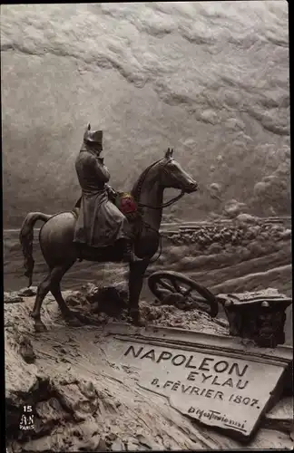 Künstler Ak Mastroianni, Domenico, Napoleon Bonaparte, Eylau, Februar 1807