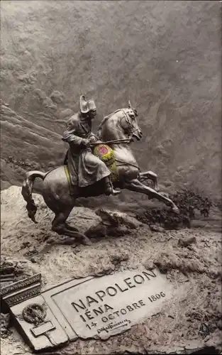 Künstler Ak Mastroianni, Napoleon Bonaparte, Jena, 14. Oktober 1806, Pferd