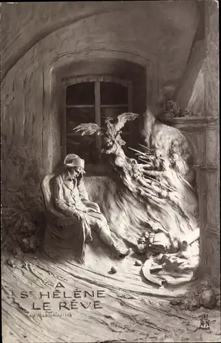 Künstler Ak Mastroianni, Napoleon Bonaparte in St. Helene, le Reve