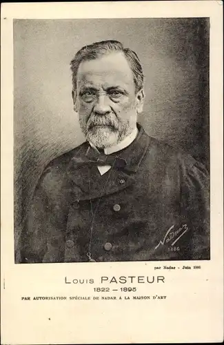 Ak Louis Pasteur, französischer Chemiker, Physiker, Biochemiker, Portrait