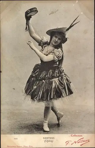 Ak Opernsängerin, Tänzerin Neetens, Portrait