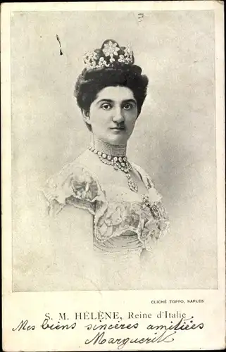 Ak Königin Elena von Montenegro, Italienisches Königshaus