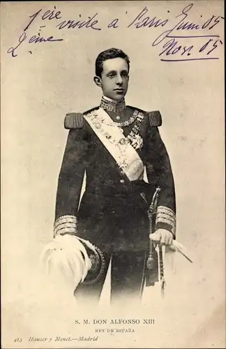 Ak König Alfons XIII. von Spanien