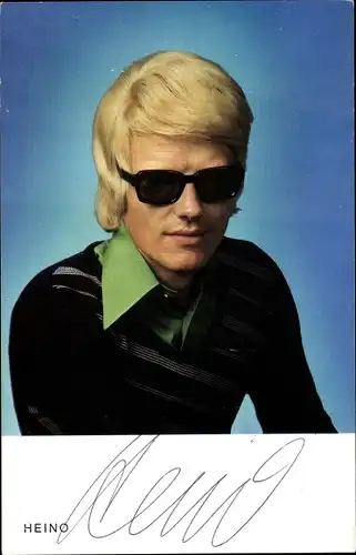 Ak Sänger Heino, Sonnenbrille, Portrait, Autogramm