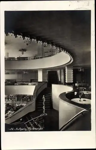 Ak Stuttgart in Baden Württemberg, Großgaststätte am Hauptbahnhof, Hindenburgbau, Innenansicht