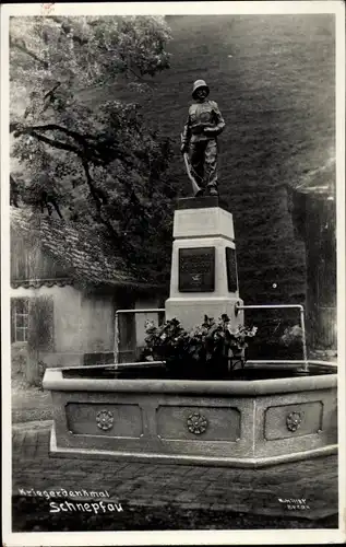 Ak Schnepfau Vorarlberg, Kriegerdenkmal