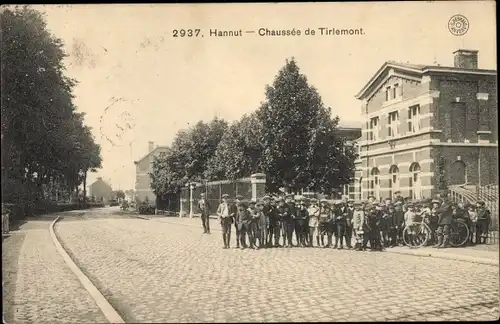 Ak Hannut Wallonien Lüttich, Chaussee de Tirlemont