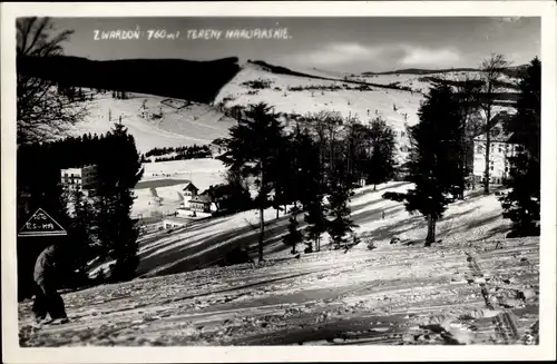 Foto Ak Zwardoń Rajcza Beskiden Schlesien, Tereny Narciarskie, Winteransicht